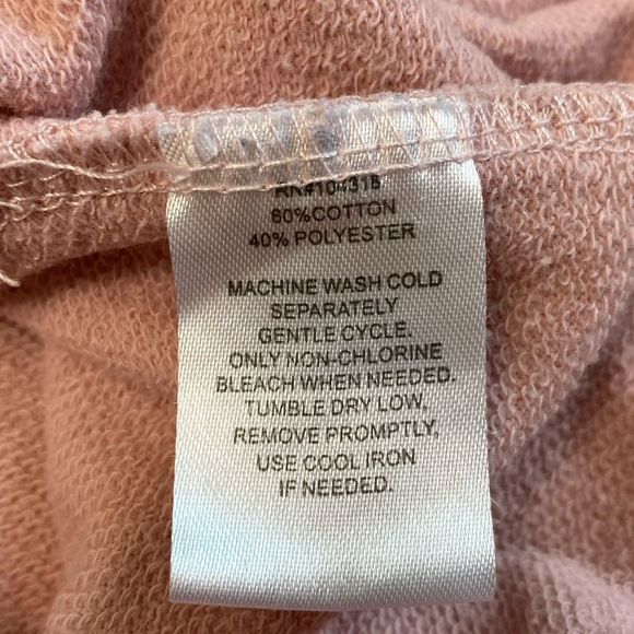 Derek Heart Light Pink Blush Rose Ruffle Long Sleeve Pullover Sweater - Picture 6 of 6